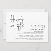 Gelukkig ooit daarna, een bruiloftsfeest kaart (Voorkant)