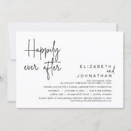 Gelukkig ooit daarna, een bruiloftsfeest kaart