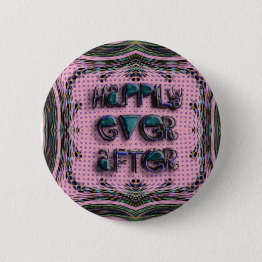 gelukkig ooit daarna ronde button 5,7 cm (Voorkant)