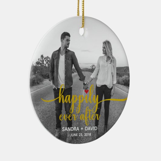 Gelukkig Ooit Keramisch Ornament (Rechts)