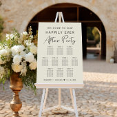 Gelukkig ooit na 10 tafel bruiloft zitplaatsen gra poster