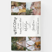 Gelukkig ooit na 4 foto's Eenvoudig bruiloft Welko Spandoek (Verticaal)