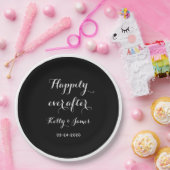 Gelukkig ooit na 9"huwelijkspapier Borden Papieren Bordje