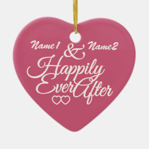 Gelukkig Ooit na aangepaste versiering Keramisch Ornament