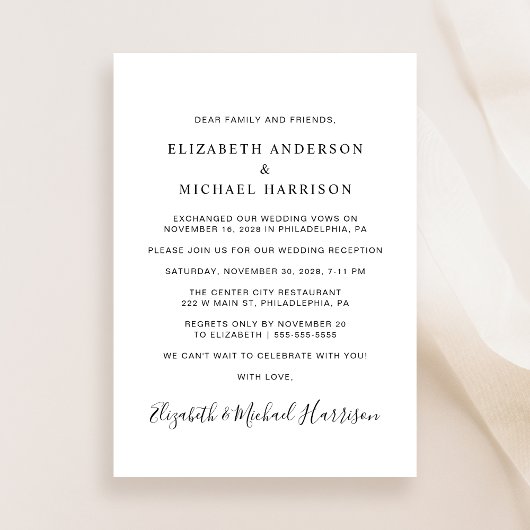 Gelukkig ooit na Arch Photo Wedding Aankondiging