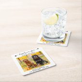 Gelukkig ooit na beter met het hondenweddenschap kartonnen onderzetters (Insitu)