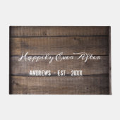 Gelukkig ooit na bijtende kalligrafiedormat deurmat (Voorkant)