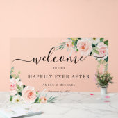 Gelukkig ooit na bloem bruiloft acryl teken acryl bord (Huwelijk)