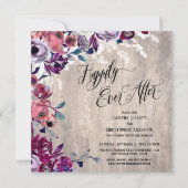 Gelukkig ooit na blote bloemen Bleek hout en licht Kaart (Voorkant)