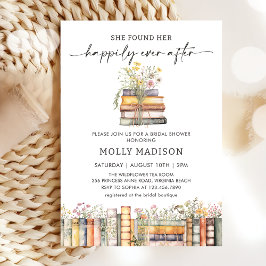 Gelukkig ooit na boek bruids douche uitnodiging