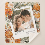 Gelukkig ooit na Boho Winter vakantie bruiloft Sherpa Deken (Voorkant)