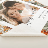 Gelukkig ooit na Boho Winter vakantie bruiloft Sherpa Deken (3/4)