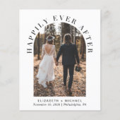 Gelukkig ooit na boog foto ontvangst uitnodiging (Voorkant)