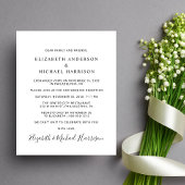 Gelukkig ooit na boog foto ontvangst uitnodiging