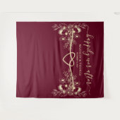 Gelukkig ooit na bruiloft achtergrond wandkleed (Voorkant (horizontaal))