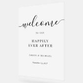 Gelukkig ooit na bruiloft acryl teken bord (Hoek)