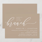 Gelukkig ooit na bruiloft Elopement Brunch Party Kaart (Voorkant / Achterkant)