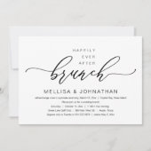 Gelukkig ooit na bruiloft Elopement Brunch Party Kaart (Voorkant)