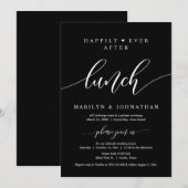 Gelukkig ooit na bruiloft Elopement Lunch Party Kaart (Voorkant / Achterkant)