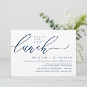 Gelukkig ooit na bruiloft Elopement Lunch Party Kaart (Staand voorkant)