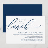 Gelukkig ooit na bruiloft Elopement Lunch Party Kaart (Voorkant / Achterkant)