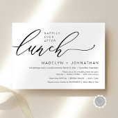 Gelukkig ooit na bruiloft Elopement Lunch Party Kaart