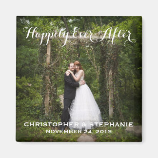 Gelukkig ooit na bruiloft gunst foto magneet