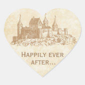 Gelukkig ooit na bruiloft gunst Stickers (Voorkant)