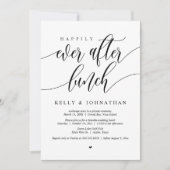 Gelukkig ooit na bruiloft lunch kaart (Voorkant)