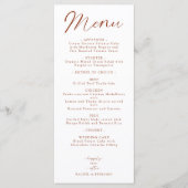 Gelukkig ooit na bruiloft menu Elegant Boho (Voorkant)