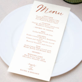 Gelukkig ooit na bruiloft menu Elegant Boho