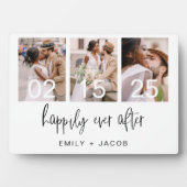 Gelukkig ooit na bruiloft minimalistisch eenvoudig fotoplaat (voorkant)