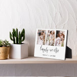 Gelukkig ooit na bruiloft minimalistisch eenvoudig fotoplaat<br><div class="desc">Verhoog uw interieur met onze prachtige Plaque die elegantie en sentiment naadloos combineert. Dit zorgvuldig vervaardigde stuk behoort tot ons Lijsten & Displays collectie in de categorie Home & Living, ontworpen om charme te brengen in uw ruimte. Deze plaquette meet perfect op 150 woorden en getuigt van de kracht van...</div>
