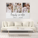 Gelukkig ooit na bruiloft minimalistisch eenvoudig imitatie canvas print<br><div class="desc">Leg de essentie van je liefdesverhaal vast met onze "Happily Ever After" Wedding Minimalist Simple Faux Canvas Print. Dit tijdloze kunstwerk straalt verfijning en ingetogen elegantie uit, met een minimalistisch ontwerp dat elk decor aanvult. Het faux canvas materiaal voegt een vleugje textuur toe, waardoor het lijkt op een echt canvas...</div>