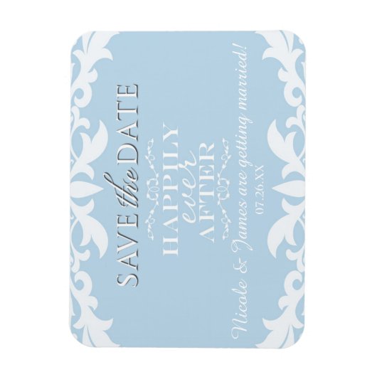 Gelukkig ooit na bruiloft Save the Date Magnet Magneet (Verticaal)