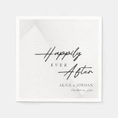 Gelukkig ooit na bruiloft servetten:  Script Servet (Voorkant)