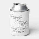 Gelukkig ooit na bruiloft Verloving gunst Blikjeskoeler (Blikje Voorkant)
