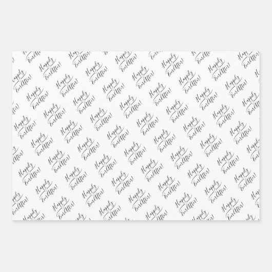 Gelukkig ooit na bruiloft zilver goud zwart wit inpakpapier vel (Voorkant 3)