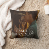 Gelukkig ooit na bruiloftsparen Foto Kussen (Deken)