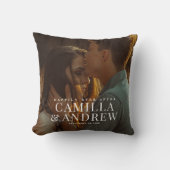 Gelukkig ooit na bruiloftsparen Foto Kussen (Voorkant)