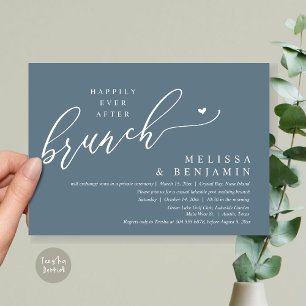 Gelukkig ooit na brunch bruiloft Elopement Kaart