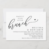 Gelukkig ooit na brunch bruiloft Elopement Kaart (Voorkant)