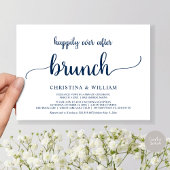 Gelukkig ooit na Brunch, Elopement, Navy Blue Kaart