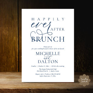 Gelukkig ooit na brunch mooie post bruiloft kaart