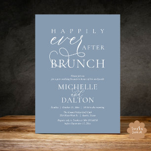 Gelukkig ooit na brunch mooie post bruiloft kaart
