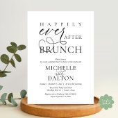 Gelukkig ooit na brunch mooie post bruiloft kaart