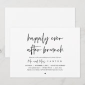 Gelukkig ooit na brunch, na bruiloft kaart (Voorkant / Achterkant)