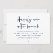 Gelukkig ooit na brunch, posttrouwuitnodiging kaart (Voorkant)