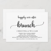 Gelukkig ooit na Brunch Rustic Wedding Elopement Kaart (Voorkant / Achterkant)