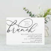 Gelukkig ooit na Brunch, weddenschap Kaart (Staand voorkant)